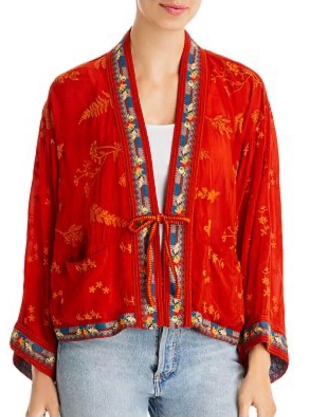 Johnny Was NWT Fern Danica Kimono 100% Cupra Rayon Medium